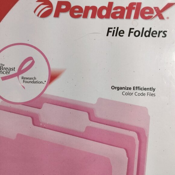Pendaflex Pink File Folders Letter Size 10 Pack 3 Tab Positions - Picture 3 of 7